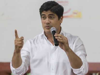 Carlos Alvarado, candidato del Partido Acción Ciudadana.