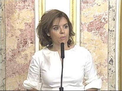 Soraya Sáenz: "El Gobierno ha certificado su agotamiento"