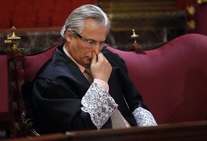 El juez, al inicio del juicio que puede acabar con su expulsión de la judicatura.