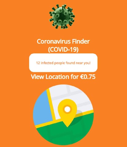 Estafa del troyano para Android por el coronavirus.