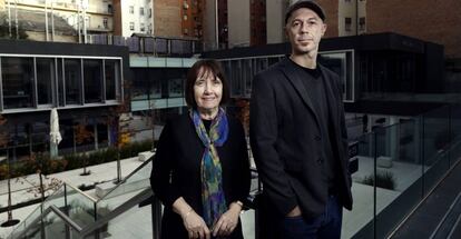 Kay Welsh and Mick Green at the British Council in Madrid.