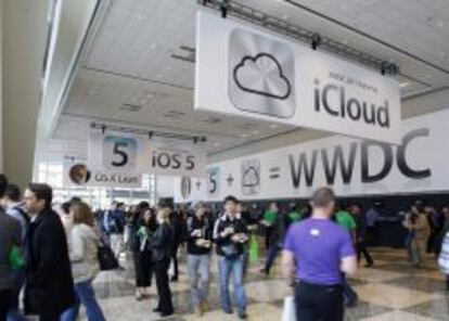 Foto de archivo del lanzamiento de iCloud en 2011.