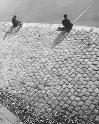 Pescadores a orillas del Sena, París, 1929