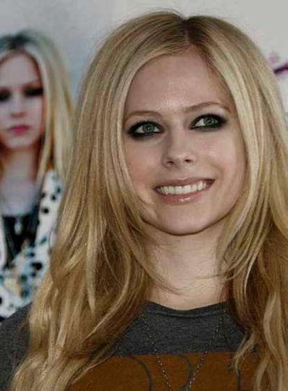 Avril Lavigne, ayer en Madrid.