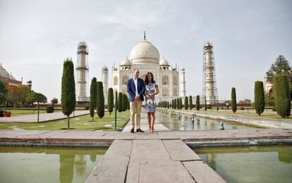 Los duques con su visita al Taj Mahal recordaron la que en su día hizo hasta allí Diana de Gales.