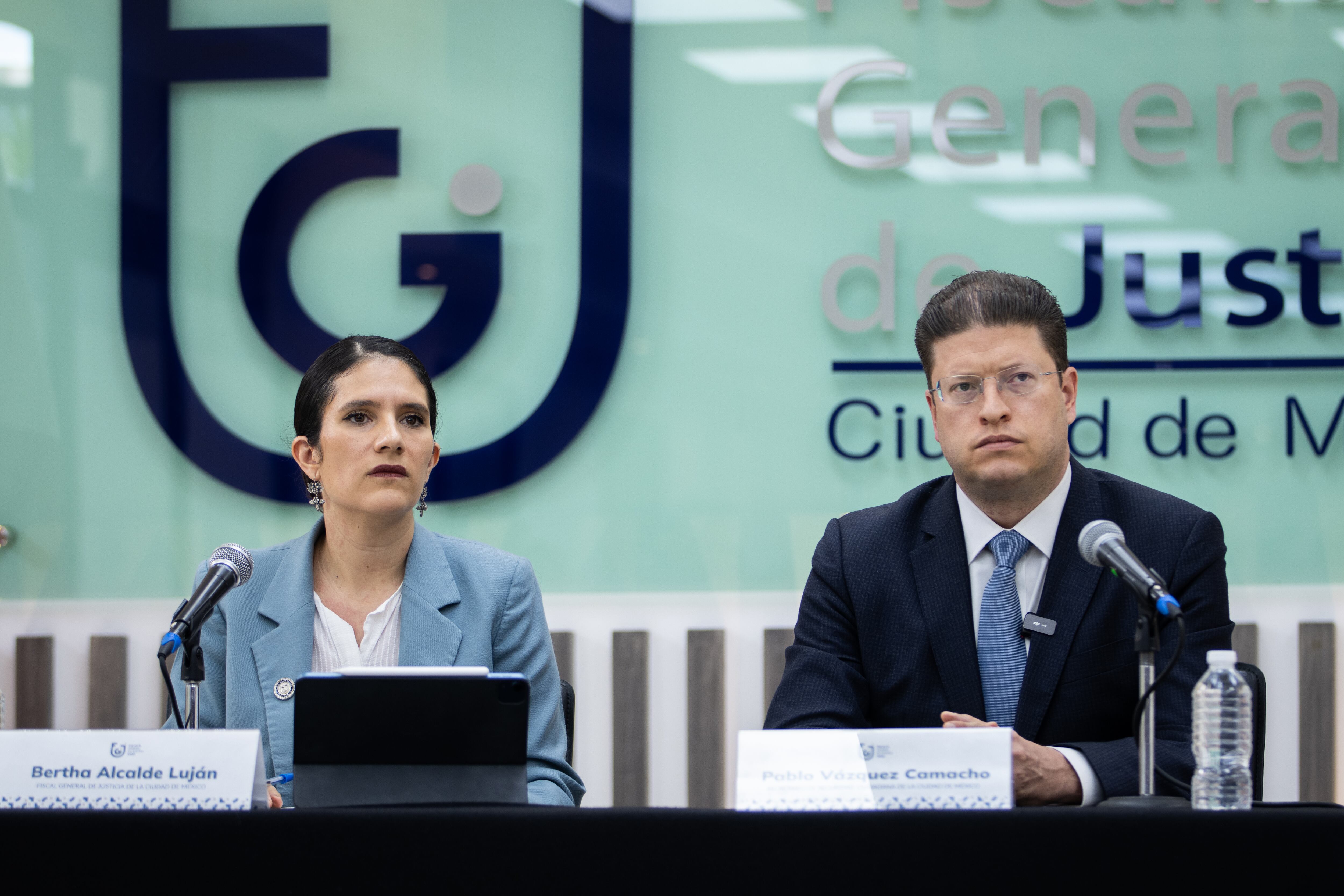 Bertha Alcalde Luján y Pablo Vázquez Camacho, en Ciudad de México, el 21 de mayo de 2025. 