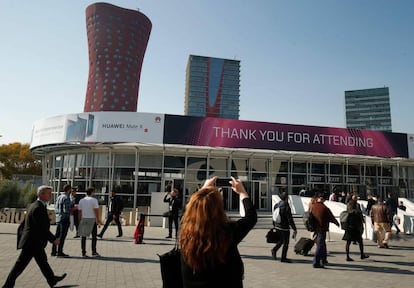 Visitantes del Mobile World Congress de la edición de 2019.