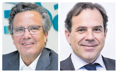 Javier Torres, presidente de Sareb (izquierda), y Leopoldo Puig, consejero delegado.  Fotos cedidas por la empresa