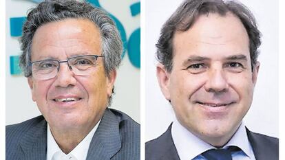 Javier Torres, presidente de Sareb (izquierda), y Leopoldo Puig, consejero delegado.  