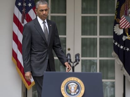 Barack Obama, este jueves en la Casa Blanca.