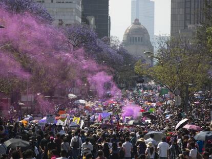 La manifestación en México por el Día Internacional de la Mujer, en imágenes
