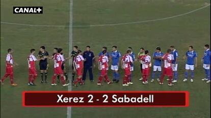 Xerez, 2 - Sabadell, 2