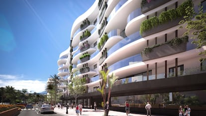 Con una cartera de más de 5.000 viviendas en España, la promotora ASG Homes ofrece Residencial Infinity: 112 viviendas de lujo de dos y tres dormitorios, situadas en la principal arteria del municipio, en pleno centro de la ciudad de Estepona y tan solo a 375 metros de la playa. Todas las viviendas están dotadas de garaje y trastero. Tienen gimnasio totalmente equipado, sauna, una azotea con piscina infinity y solárium con vistas al mar, además de un singular club social con sala gourmet y una zona comunitaria de juego para los más pequeños. Todo ello, desde 240.000 euros.