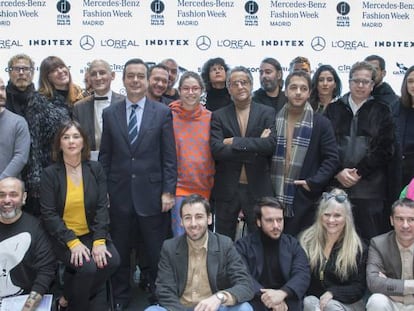 Foto de familia de la presentación de la 69ª edición de la pasarela MBFWMadrid.