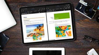 Aplicaciones de Office en un iPad.