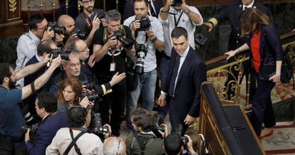 Pedro Sánchez, en el Congreso, en el pasado viernes.