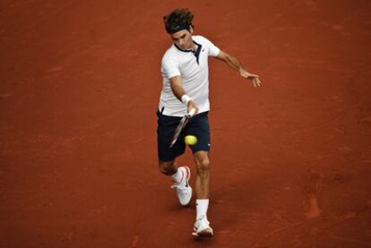 Roger Federer durante el encuentro