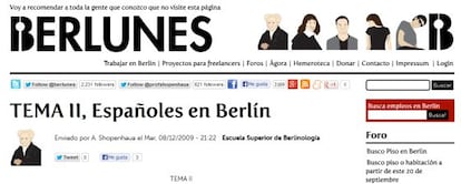 Portada de berlunes.com.