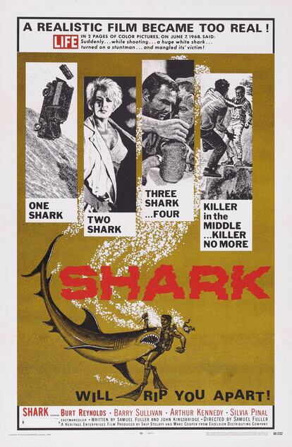 'Shark! Arma de dos filos', una de las películas de tiburones que se estrenaron antes de la seminal 'Tiburón'.