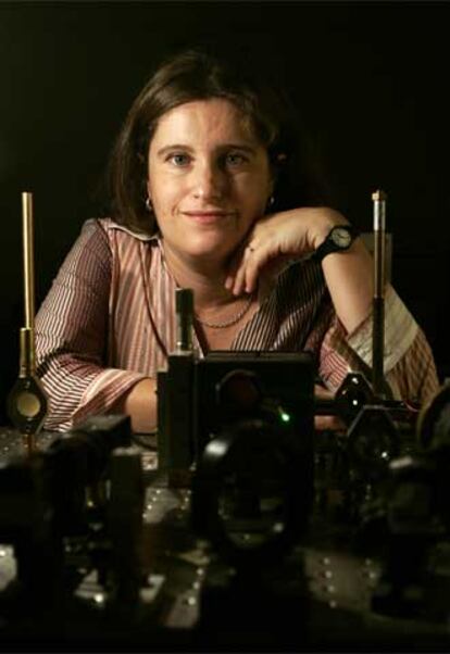 Susana Marcos, en su laboratorio en Madrid.