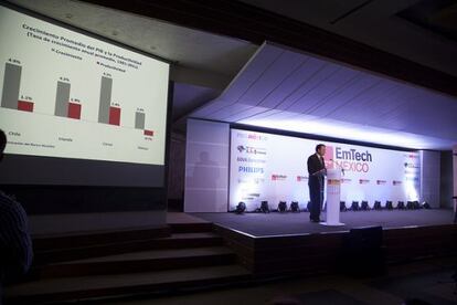El secretario de Hacienda, este miércoles, en el EmTech México