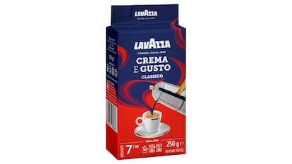 El café molido de Lavazza Crema e Gusto, con mezcla de grano arábico y robusta, es es top ventas en Amazon.