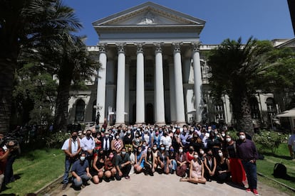 Los integrantes de la Convención Constituyente chilena