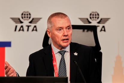 Willie Walsh, en la asamblea anual de IATA, en Estambul.