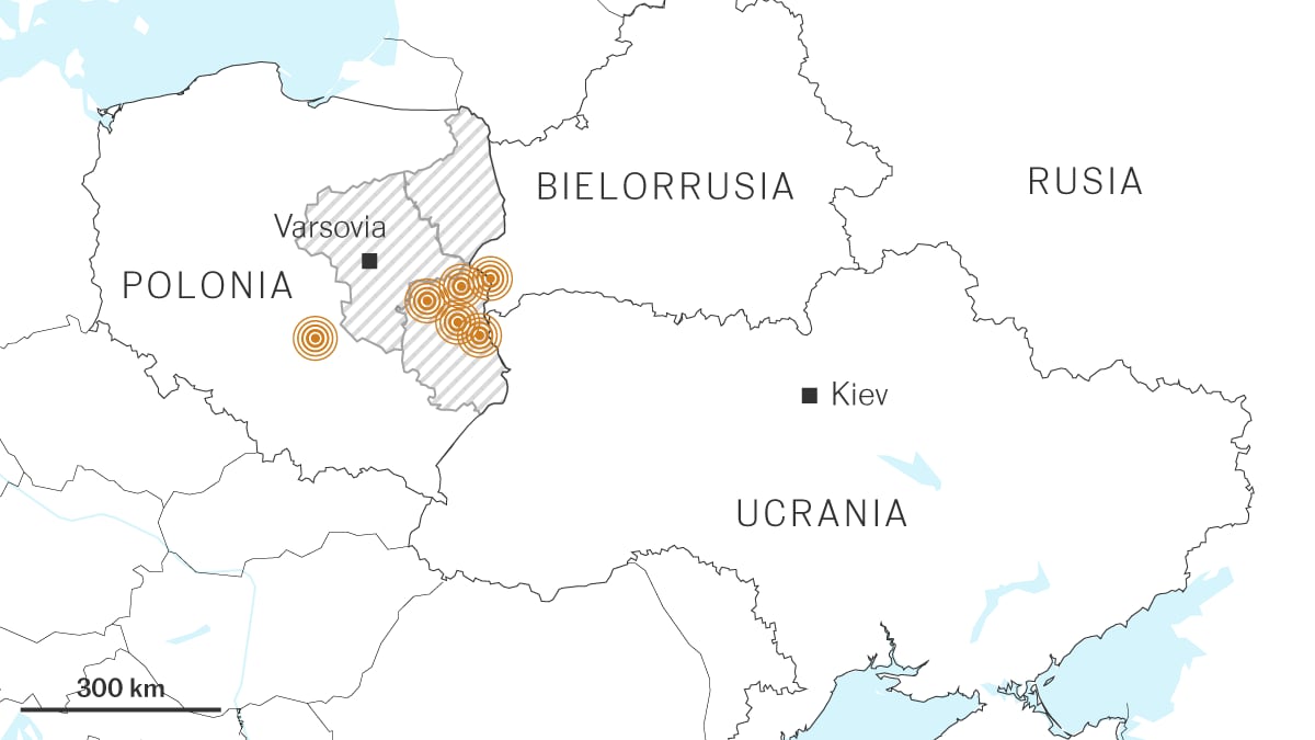 Mapa | Qué se sabe de los drones rusos derribados en Polonia