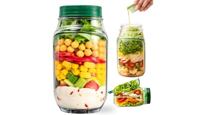 ensalada en tarro​ con apertura lateral incluida