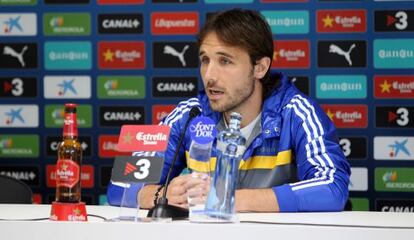 Joan Verdú, durante la rueda de prensa.