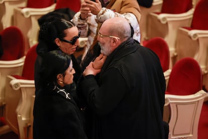 La actriz Rossy de Palma asiste a la capilla ardiente.