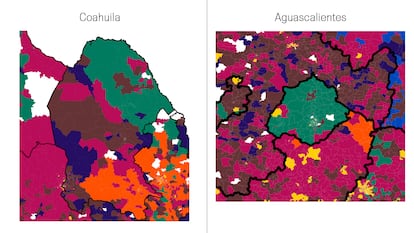 Patrones de voto de los Estados de Coahuila y Aguascalientes.