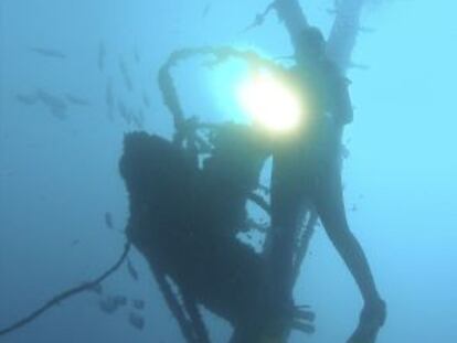 Buceo en el pecio del Regio Messina, hundido en L'Estartit (Girona).