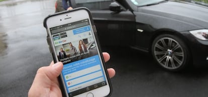 Interfaz móvil de la aplicación BlaBlaCar.