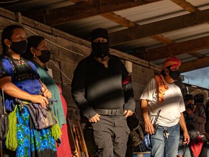 Marcos, el 1 de enero en los actos del 30º aniversario del levantamiento zapatista, en Chiapas.