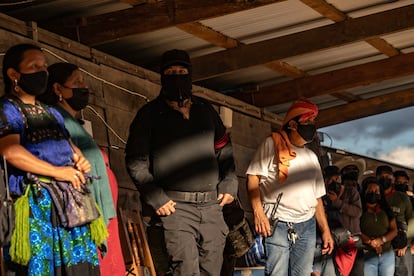 Marcos, el 1 de enero en los actos del 30º aniversario del levantamiento zapatista, en Chiapas.