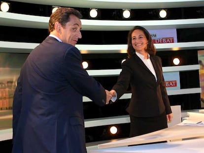 Nicolas Sarkozy y Ségolène Royal, en un debate preelectoral en mayo de 2007.