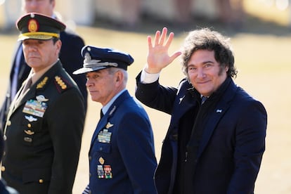 Javier Milei durante el evento conmemorativo del Día de la Bandera en Buenos Aires, Argentina, el 20 de junio de 2025.