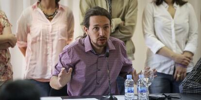 Iglesias, el jueves, cuando presentó el sistema de elección.