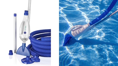 Este kit de limpiafondos de piscina cuenta con eficiente energética de tipo C.