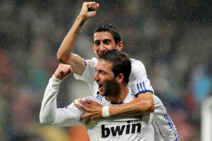 Gonzalo Higuaín celebra un gol esta temporada.