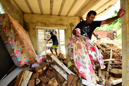 Casa destruida en Pernambuco, Brasil