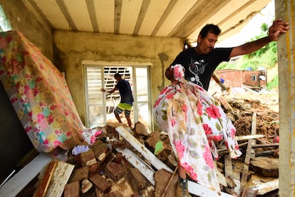 Casa destruida en Pernambuco, Brasil