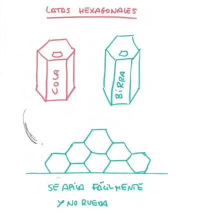 Latas hexagonales