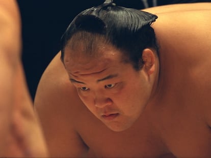 Escena de un torneo de sumo celebrado en París en 1995.