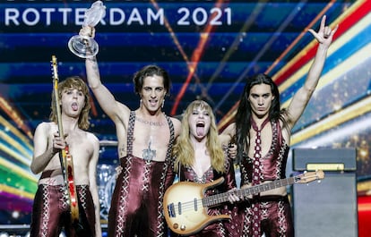 Måneskin, tras ganar Eurovisión en 2021.