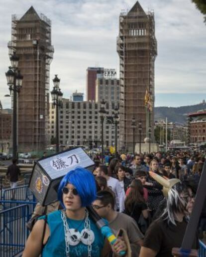 Colas en el Salón del Manga.