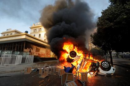 Protestos contra o Governo em Viña del Mar, Chile.