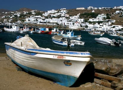 Imagen de Chora, la capital de Mikonos.